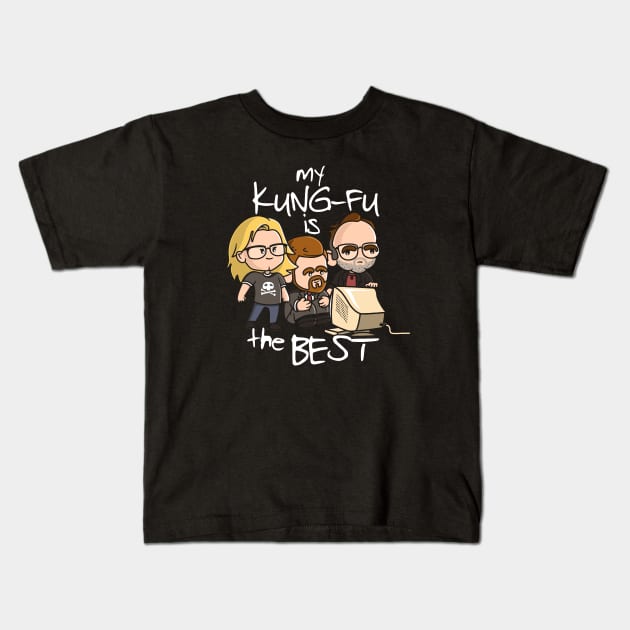 The Lone Gunmen - My Kung Fu Is The Best - X-Files Kids T-Shirt by NerdShizzle